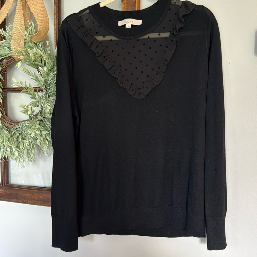 NWOT Black LOFT Sweater Long Sleeved Large